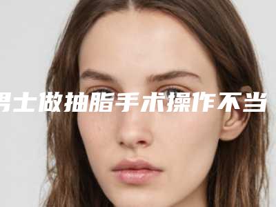 男士做抽脂手术操作不当会有哪些危害